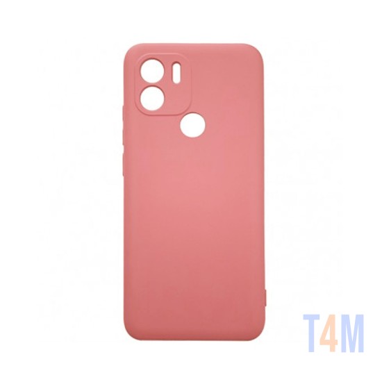 Capa de Silicone com Moldura de Câmera para Xiaomi Redmi A1 Plus Rosa